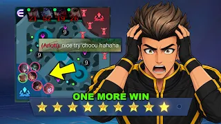 INTENSE LAST MATCH BEFORE PERFECT PLACEMENT!! ROAD TO GLOBAL 1 CHOU - Mobile Legends