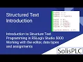 Structured Text PLC Programming Introduction to ST in RSLogix Studio 5000 Allen Bradley Tutorial