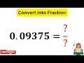 09375 as a fraction 0 09375 As A Fraction