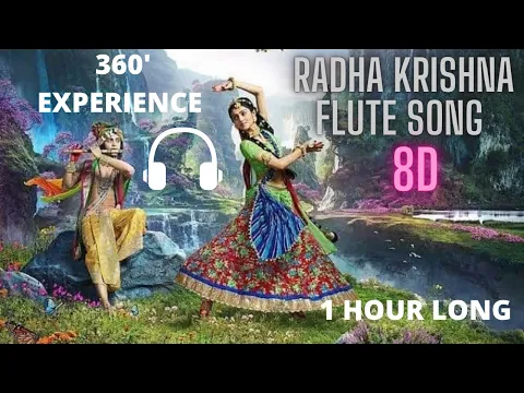 Download MP3 Radha Krishna Flute 8D Song | MEDIATION MUSIC | 1 HOUR LONG | GOODVIBE