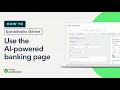 How to use the AI-powered banking page