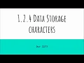 Character Sets - Data Representation