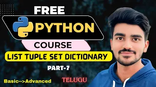 Python Lists Tuples Sets Dictionaries Explained Python Data Structures Tutorial Telugu