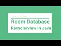 Java Android Room Database Insert and Query RecyclerView Example