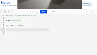 how to use upper method in python