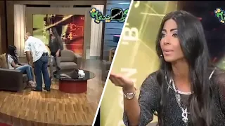 رد فعل دوللي شاهين لما الضيف ضرب مراته في الاستديو علي الهوا انت هنا متتكلمش 