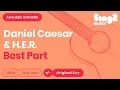 Download Lagu Daniel Caesar \u0026 H.E.R. - Best Part (Acoustic Karaoke)