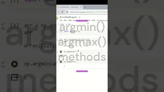 argmin and argmax method in numpy