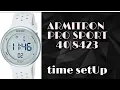 how to setup time Armitron pro sport watch 40 8423 quick and easy step
