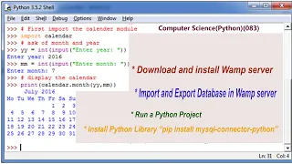 How to Import export database in wamp server install wamp python library Python project