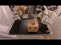 Trying a shape-sorting toy with DIY 15-DOF robotic hands x1