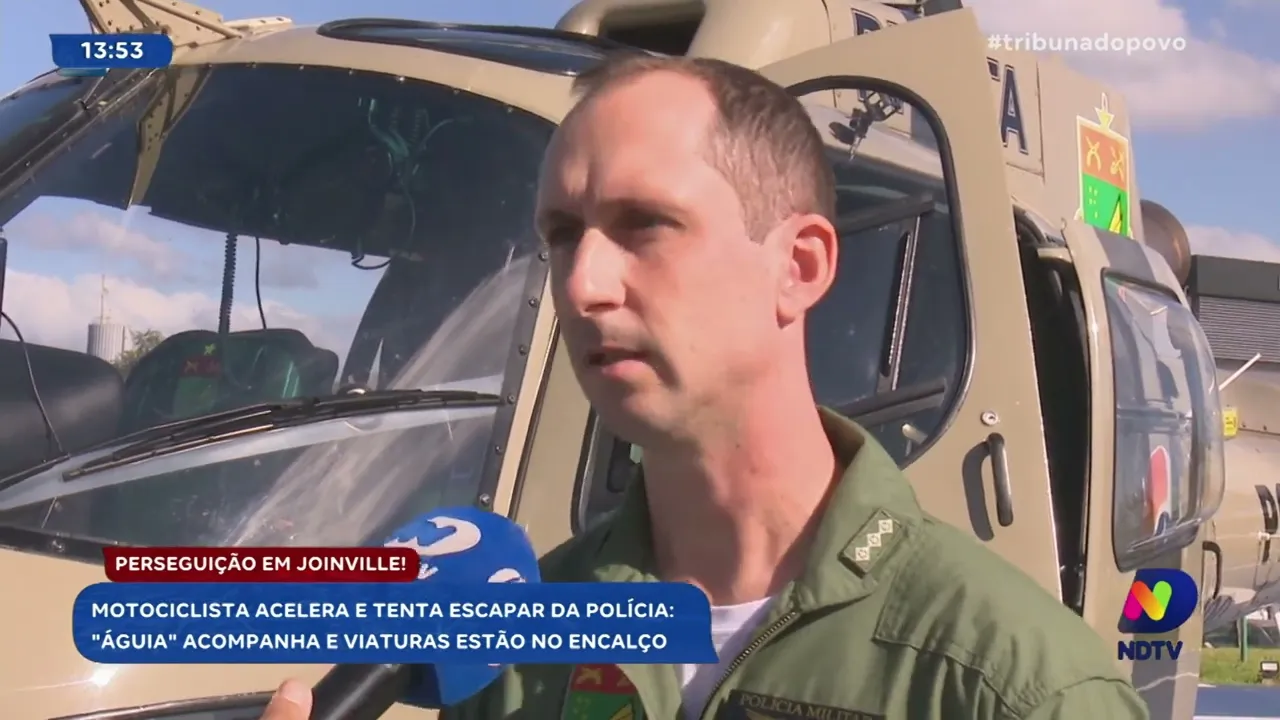 Perseguição cinematográfica: Helicóptero Águia auxilia na captura de motociclista em Joinville