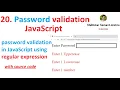 20 Password validation in JavaScript JavaScript tutorial Semant Sir MultistarSemant mishra