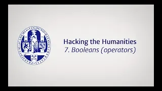 Episode 7 Booleans and Boolean Operators