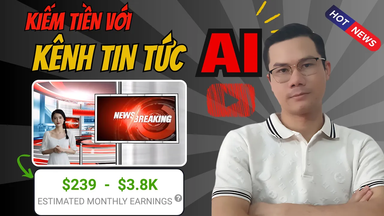 Outline Video Kiếm 3000$ Mỗi Tháng Khi Làm Kênh Video Tin Tức AI Miễn Phí