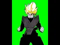 green screen Goku black
