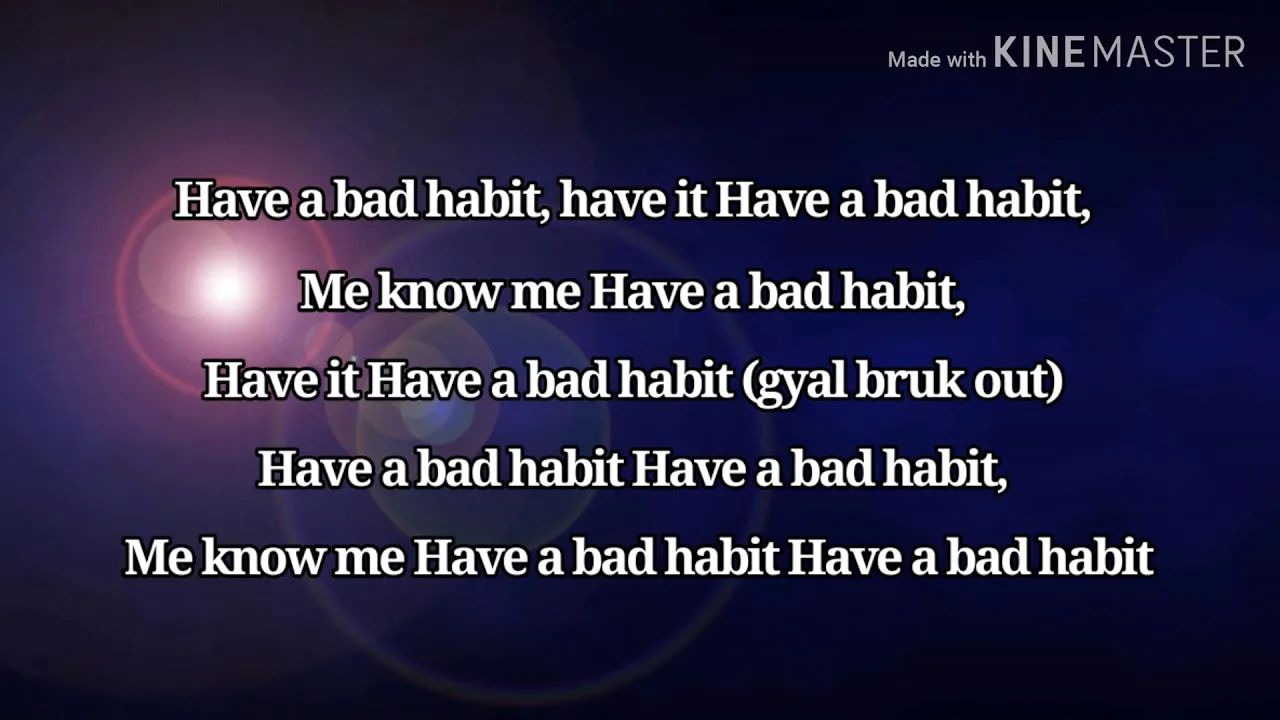 Sheneesa- Bad Habit Lyrics Video