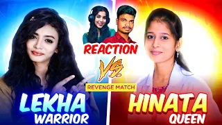 வெறித்தனமான 🔥 REVENGE MATCH 😡 LEKHA WARRIER Vs HINATA QUEEN 1 vs 1||Free Fire India