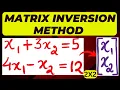 Matrix Inversion Method Steps Explained for 2x2 Example Solved Mathspedia