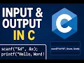 Input and Output in C Programming scanf printf Explained shortly