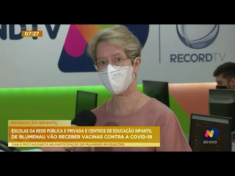 Imunização infantil: estudantes de Blumenau vão receber a vacina contra a Covid-19 na semana que vem