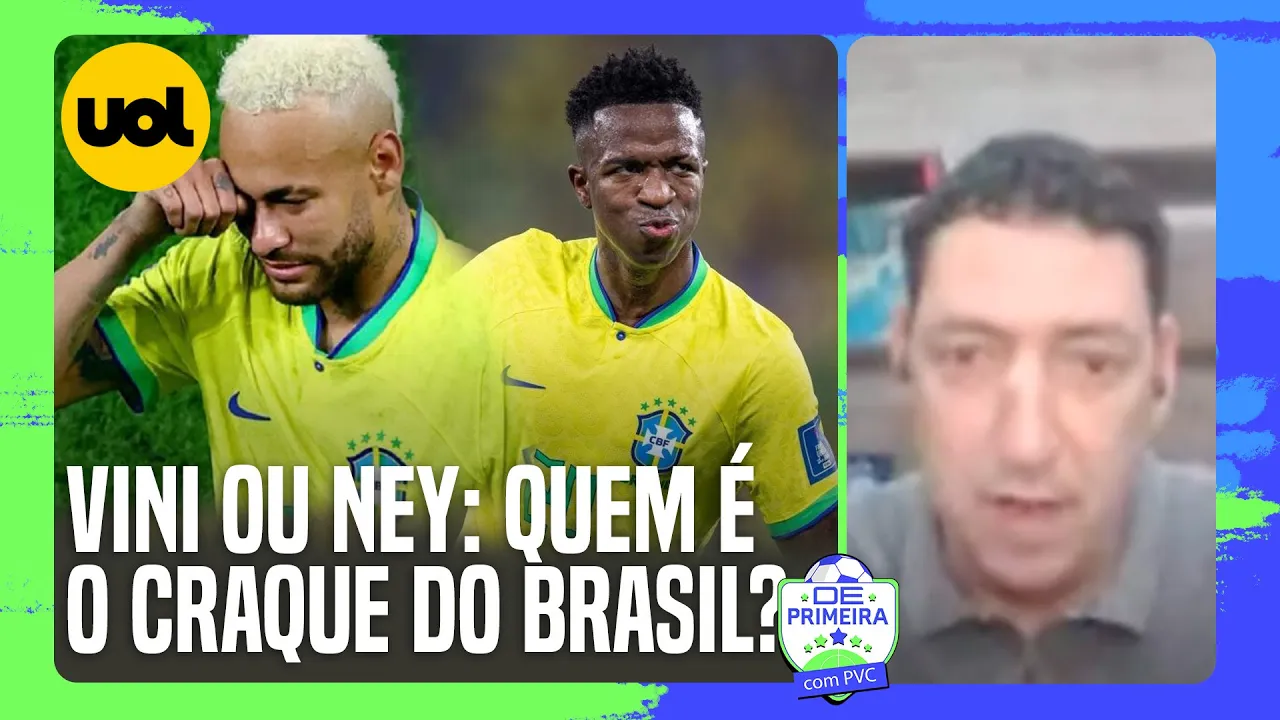 PVC: 'O CRAQUE BRASILEIRO HOJE É O VINICIUS JR, NEYMAR É O PONTO DE REFERÊNCIA'
