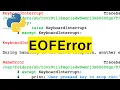 EOFError Python Tutorial