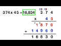 Standard Algorithm Multiplication 3 x 2 Digit