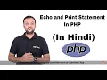 Echo and Print Statement in PHP Tutorial in Hindi LearnVern