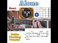 Alone - Heart guitar chords w plucking tutorial