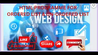 html tutorial Lecture-3 ordered list and un ordered list Ordered list Un ordered list in Hindi