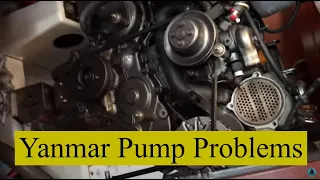 Yanmar Sea Water Pump Leaking (Help on a Sunday). OTB 084