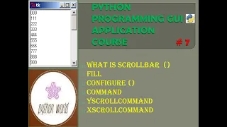 What is Scrollbar in Python Tkinter - 7 PYTHON WORLD