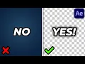 How To Export with Transparent Background in After Effects Alpha Channel
