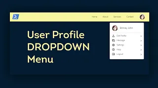 How to make drop down menu using HTML CSS JavaScript User Account Toggle Menu HTML CSS