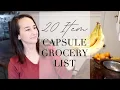 20 Item Capsule Grocery Shopping List - NO Meal Planning Required