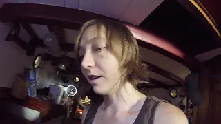 Peening Over a Copper Rivet on a Lapstrake Hull