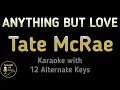 Lagu Tate McRae - ANYTHING BUT LOVE Karaoke Instrumental Lower Higher Male \u0026 Original Key