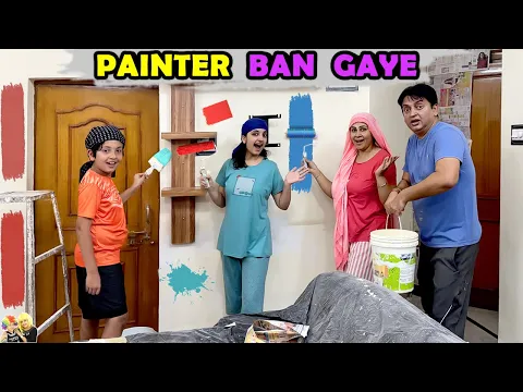 Download MP3 PAINTER BAN GAYE | Ghar ka painting vlog | Aayu and Pihu Show