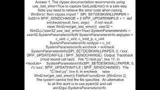 Get error message from ctypes windll
