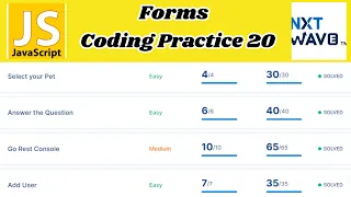 Forms Coding Practice 20 - Answers JavaScript NxtWave CCBP 4 0