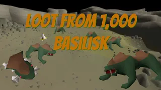 Loot from 1 000 Basilisks OSRS
