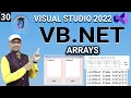 L30 - VB Net Arrays One Dimensional Two Dimensional Array Array Program Exam in Vb net
