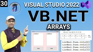 L30 - VB Net Arrays One Dimensional Two Dimensional Array Array Program Exam in Vb net