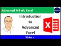 Introduction to Microsoft 365 Excel Conventions for Class - 365 MECS 01