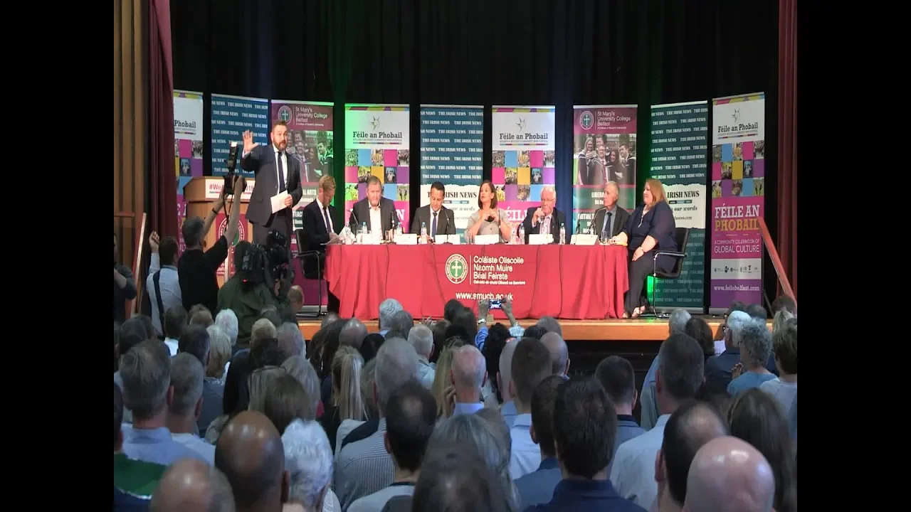 'Get out of the 1600's' DUP told during heated Féile an Phobail Leaders Debate
