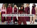 Lagu 8 Stylish Ways to Wear Burgundy This Autumn 2024.