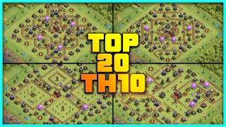 New Best Th10 base link Base Top20 With Link in Clash of Clans - th10 war base 2020