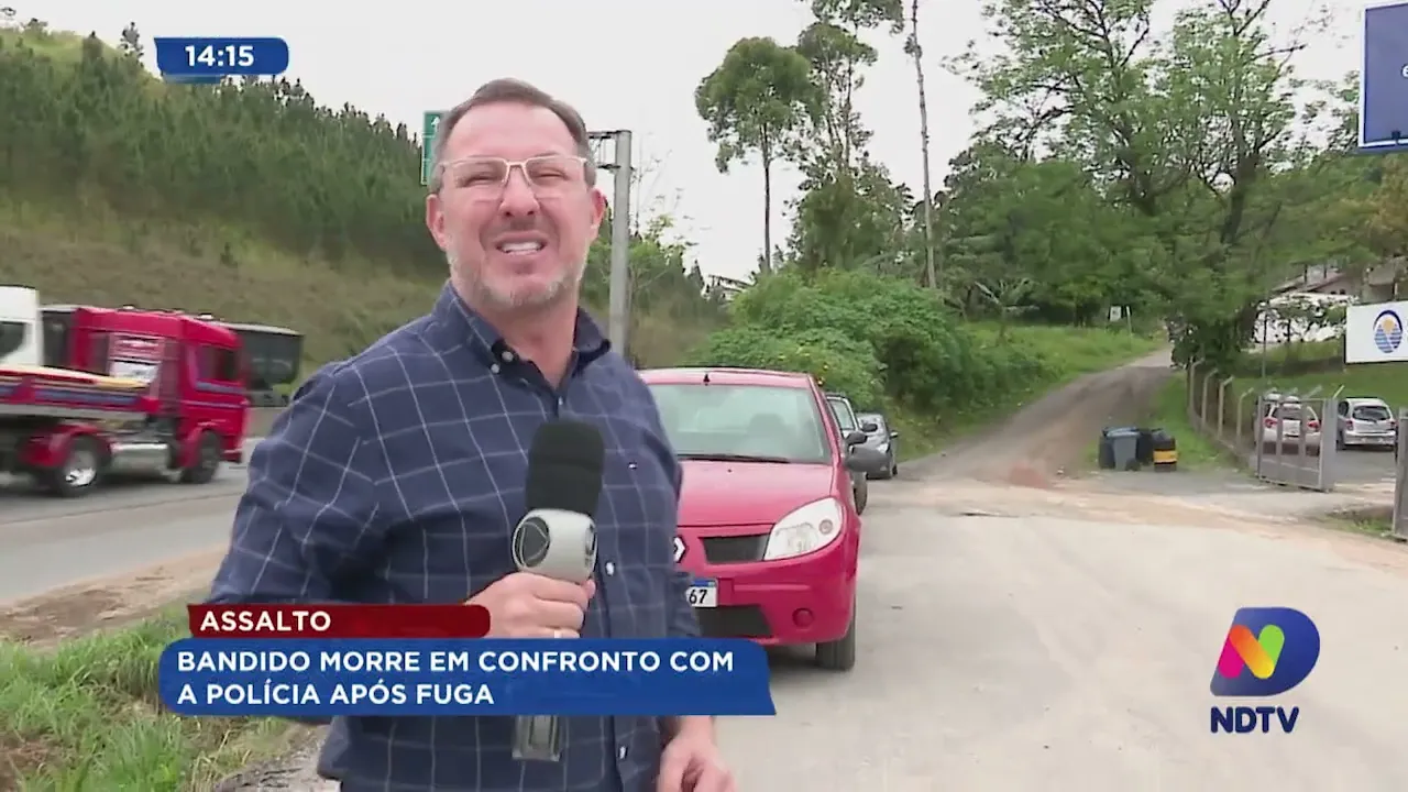Assalto: bandido morre em confronto com a polícia após a fuga