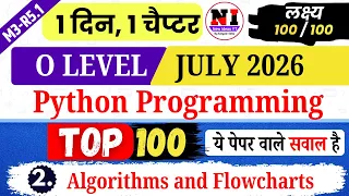 Python Programming M3-R5 1 MCQs Top 100 Python MCQs Chap 2 Algorithm and Flowchart